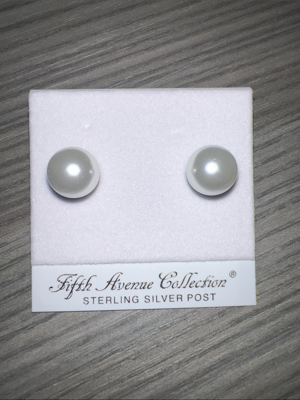 12mm White Pearl Sterling Silver Stud Earrings